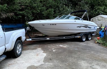 Nice large Chaparral powerboat in Raleigh, available extras tube/skis/wake-board, fishing rods