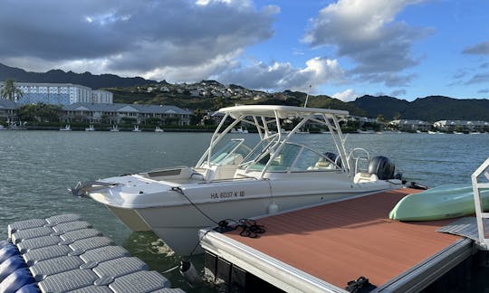 Boat at the our private dock