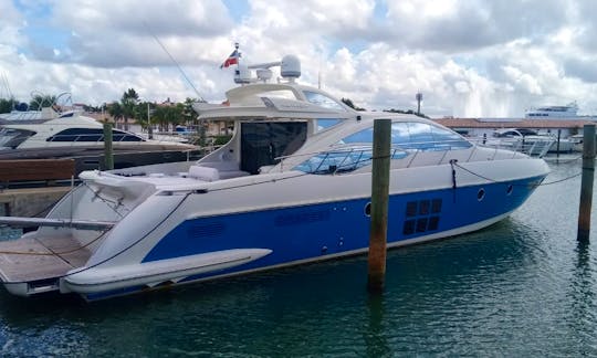 62ft Azimut Power Mega Yacht Rental in Uvero Alto Punta Cana, Dominican Republic