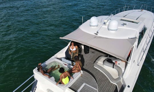 Rent a 70' Outrage Motor Yacht With Jacuzzi In Miami!$150 OFF Monday - Friday!