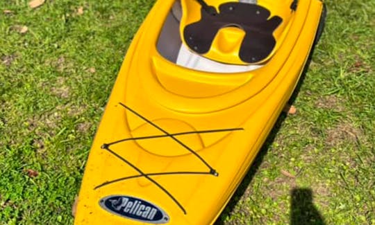 9'5 Yellow Pelican Kayak Rental in Acworth, Georgia
