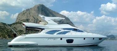 Azimut 62 エボリューションフライブリッジパワーメガヨットレンタル（フランス、コートダジュール） 