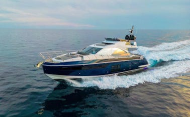 Sporty Azimut S7 Motor Yacht In Podstrana, Includes Skipper and Hostess