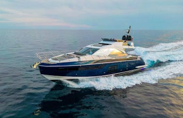 Sporty Azimut S7 Motor Yacht In Podstrana, Includes Skipper and Hostess