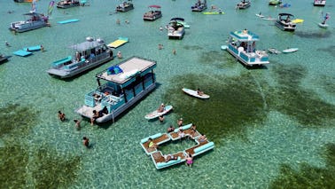 Aluguel de pontão de luxo em Crab Island com banheiro (até 18 pessoas)