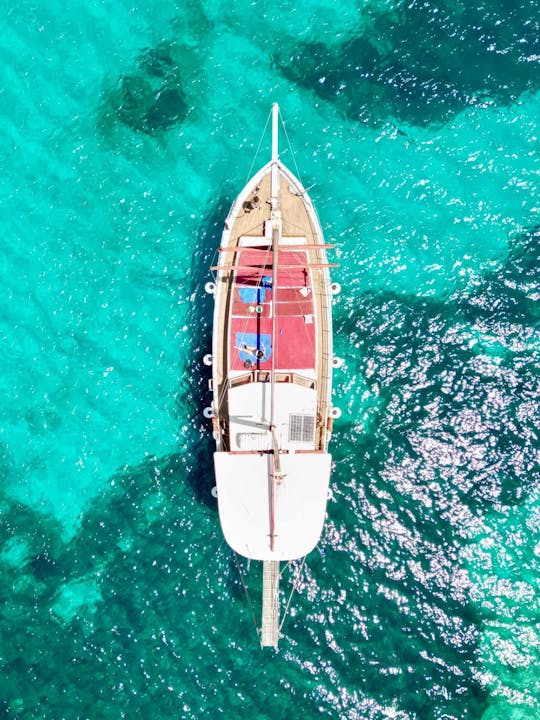 Classic 62' Mahogany Gulet Schooner for rent in Paros