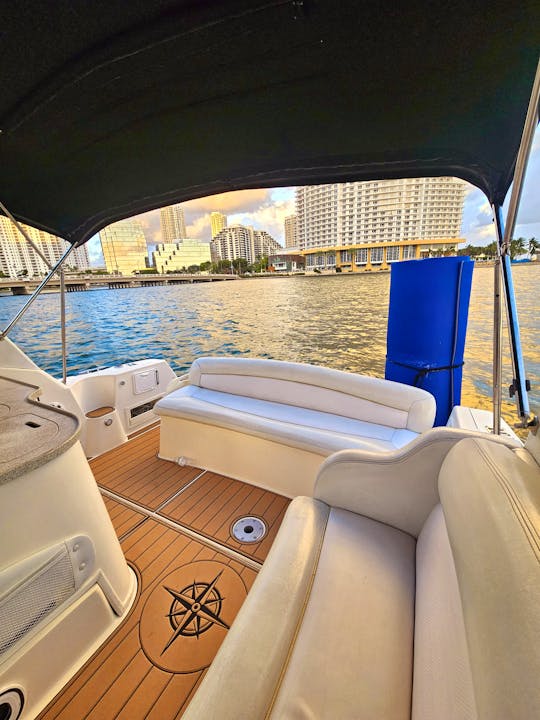 Miami Private Yacht trip on a Rinker Yacht 37ft (1 HOUR FREE)