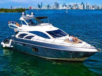 Discover Luxury: 57' Azimut Fly Yacht Rental In Miami!