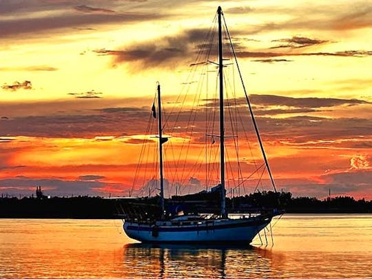Day or Sunset sail on a 65' restored classic sailing yacht with Captain and crew