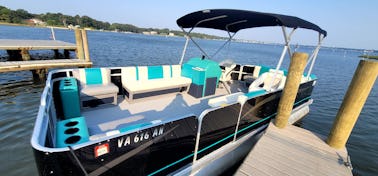 Aluguel de barcos para festas em Virginia Beach Charter, barco flutuante de 8 lugares à beira-mar, gás grátis