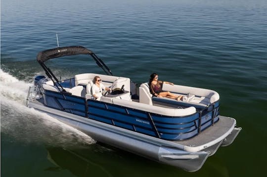 NUEVO TUBO Y ALFOMBRILLA DE AGUA Godfrey Custom Tritoon Mercury de 200 HP para 13 personas, ¡GRATIS!