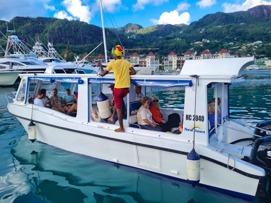 Private from Mahe to Praslin - La Digue Tour onboard 30ft Souris Glass Boat