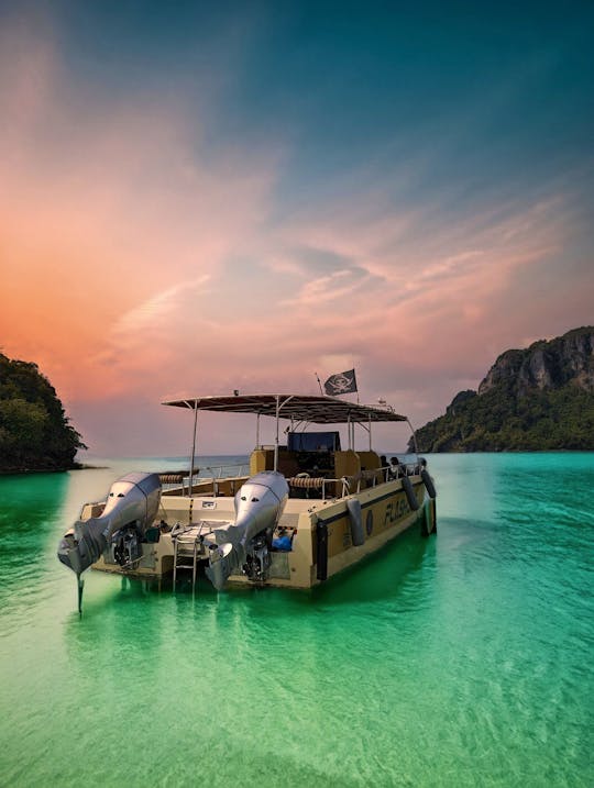 Unique Hybrid Catamaran-Speedboat available for Sunset Private Tours in Krabi