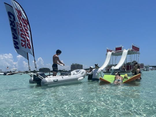 Private Crab Island Double Decker Slide Pontoon with Captain (Up to 10)