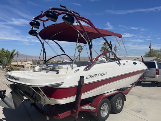 23ft Ebbtide Deck Boat for Awesome Day on Lake Havasu with Captain Ryan!