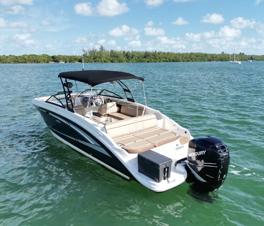 LO MEJOR DE MIAMI: BARCO DE FIESTA SEARAY SDX DE 29 PIES CON 1 HORA GRATIS.