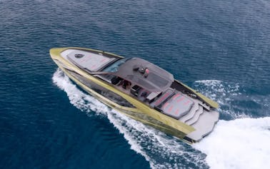Iate esportivo de 63 pés que combina o design automotivo da Lamborghini com luxo!