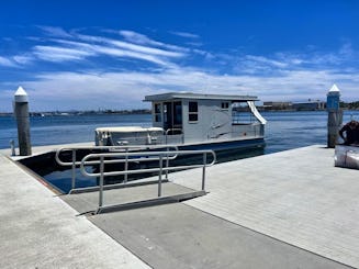 32' Double Deck Party Cruiser in San Diego w/ Water Slide - Water Toys Included!