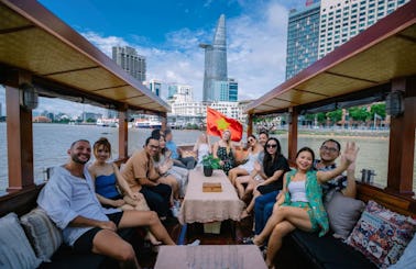 Saigon River Luxury Sightseeing Cruise with host and caption