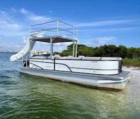 24ft Crest Double Decker Pontoon with Slide