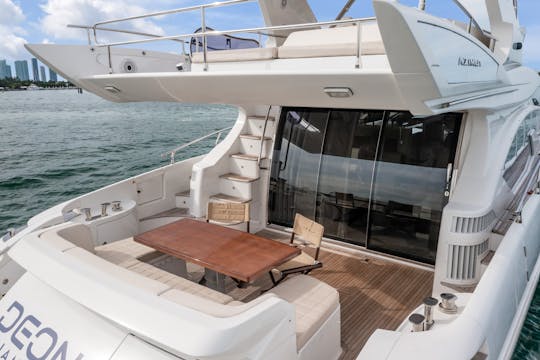 Enjoy Miami in our 64ft Azimut Flybridge Power Mega Yacht