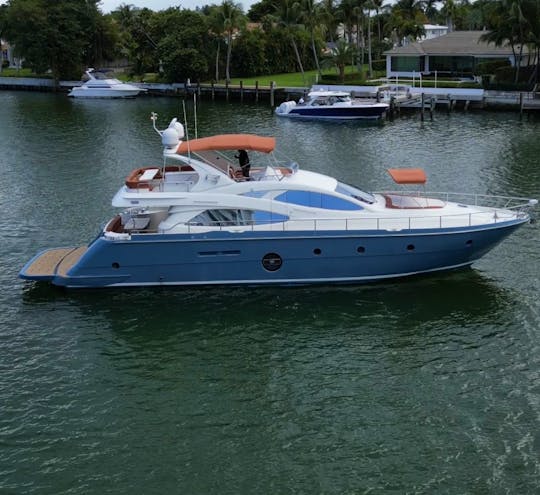 This 2008 75’ acion flybridge is a beautiful yacht
