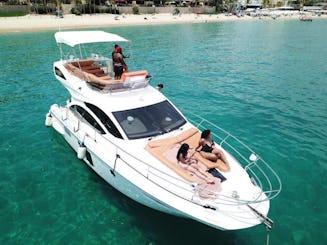 Brown Azimut 38 Flybridge - iate de luxo limpo e agradável!