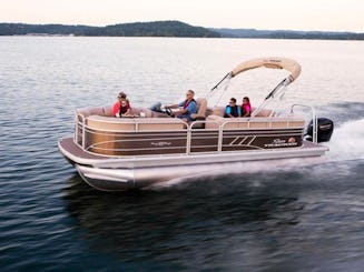 Explore The Jourdan River & Bay St. Louis on this 22' Sun Tracker Pontoon Boat!