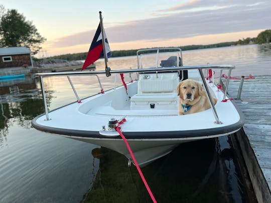 ¡Hermoso y manejable Boston Whaler de 17 pies equipado para el río!