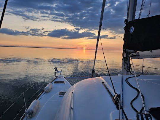 Sailing Catamaran, National Harbor Ready for Sunrise, Sunset or Any Time Cruise