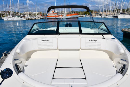 Explore French Riviera on 2024 Sea Ray 190 Sport! Wake tower, luxuries, & more!