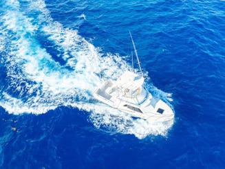 Bote de pesca Blackfin de 32 pies para la pesca más divertida en la Riviera Maya