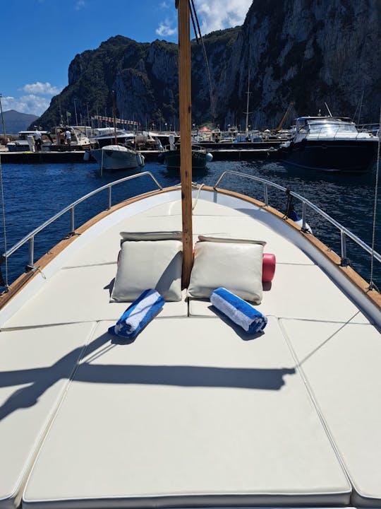 Private Boat Tour Around Island of Capri with classic gozzo