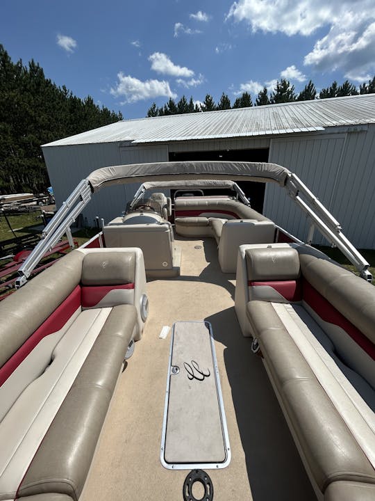 Pontón con capacidad para 12 personas, 24 pies, Torch Lake, excelente sistema de sonido