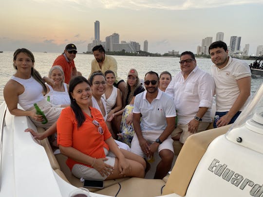 Cartagena Sunset & Bay Tour on a Large 38 feet Luxury Boat (Private Tour)