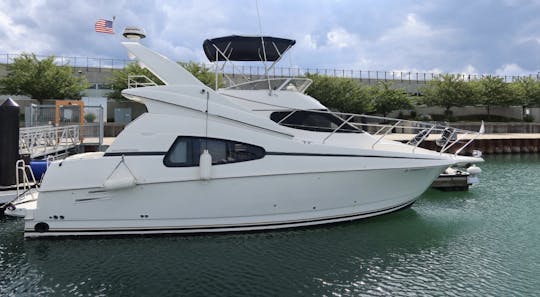 Luxury 35' Silverton 330 Sport Bridge Yacht Rental in Chicago!