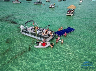 Captained Luxury Pontoon Boat Charter Rental 11 People 30A/SRB/Miramar Beach