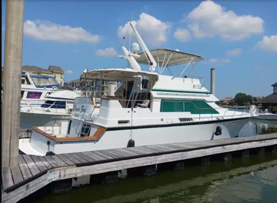 Alquiler de yates a motor de 60 pies para eventos y fiestas de cumpleaños | Seabrook, Texas