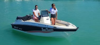 Compass 150cc Power Boat Rental in Vlichada, Greece