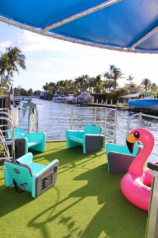Step Onboard “Kustom” The Ultimate Party Pontoon 