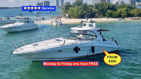 5 ⭐️ SeaRay 48フィート 🛥 月曜日から木曜日まで1時間無料 🥂🍾 500ドルから