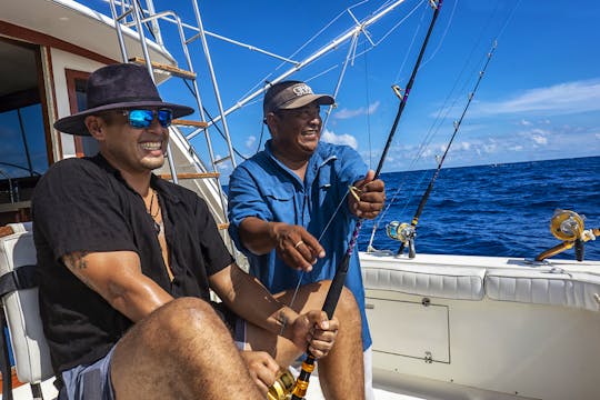 38ft Bertram for best fishing from Puerto Aventuras, Riviera Maya