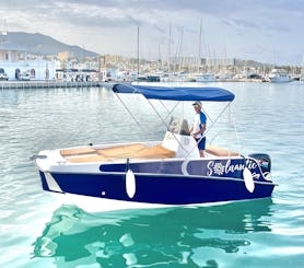 Rent this boat without a license Brandnew 17ft Olbap Trimaran in Benalmádena