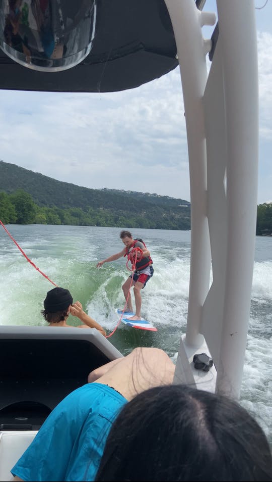 WAKE SURFING CHARTER - ATX Wake Surf Boat for up to 8 People on LAKE AUSTIN