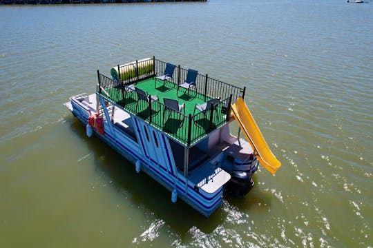  Dive Into Fun on Lewisville Lake with Our Double Decker Pontoon(Free Lily Pad!)