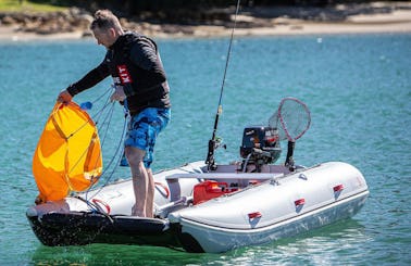 True Kit Discovery 330 Inflatable Catamaran Landing Craft w 9.9hp Honda Outboard