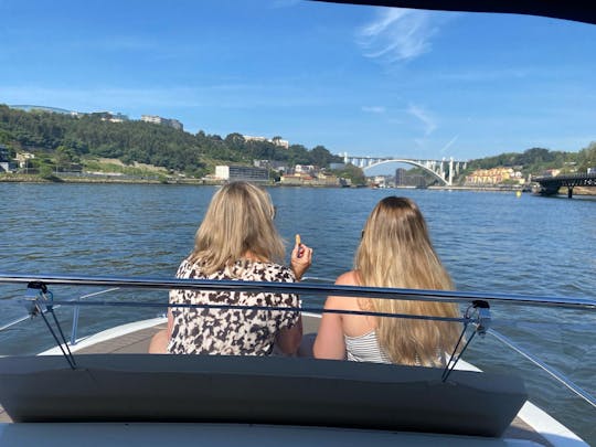 Private Boat Tour on Porto with 23ft Pacific Craft 700 Sun Cruiser