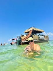 Destin FL Crab Island Tiki Boat Charters for up to 12!!!