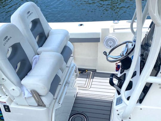 Snorkel, Sandbar, and Fish on a Cobia 28 Center Console