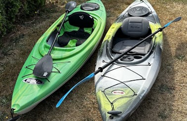 Two recreational kayaks for rent